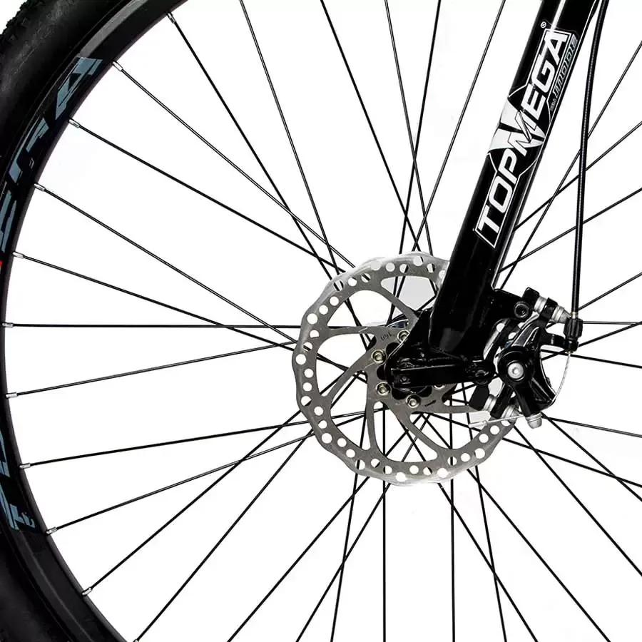 Imagen 2 de 5 de Bicicleta Mtb TopMega Regal Alum R29 21 Vel-NEGRO/AMARILLO