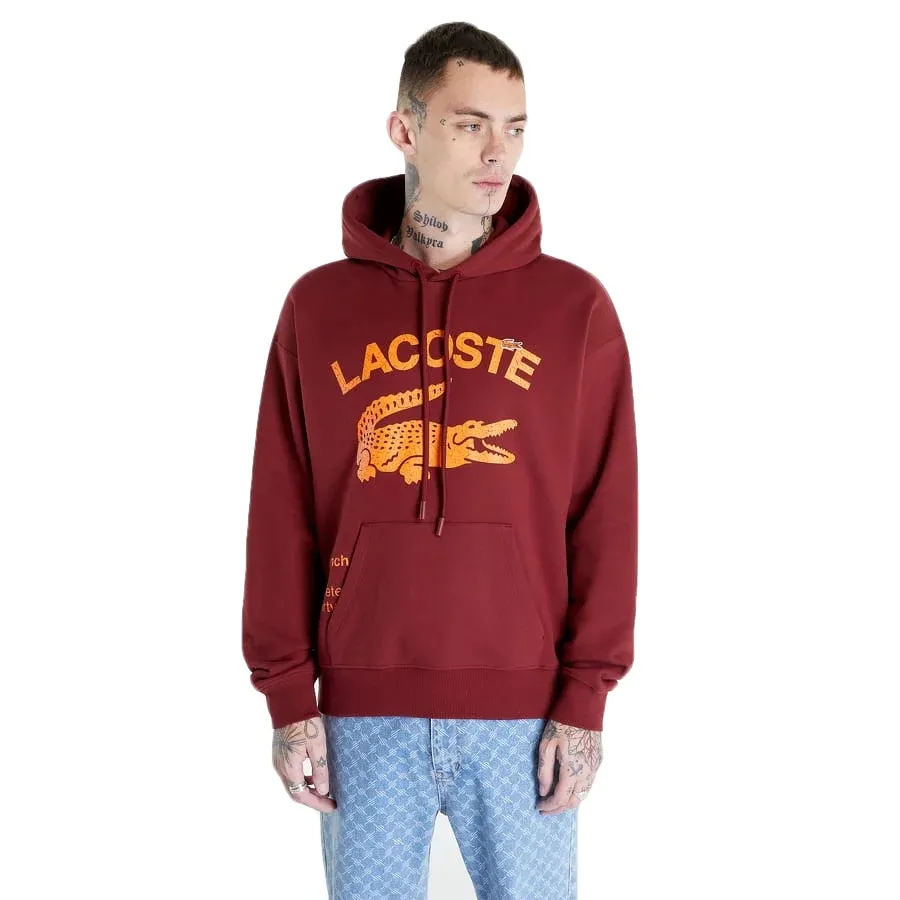 Imagen 1 de 5 de Buzo Lacoste Crocodile-BORDO