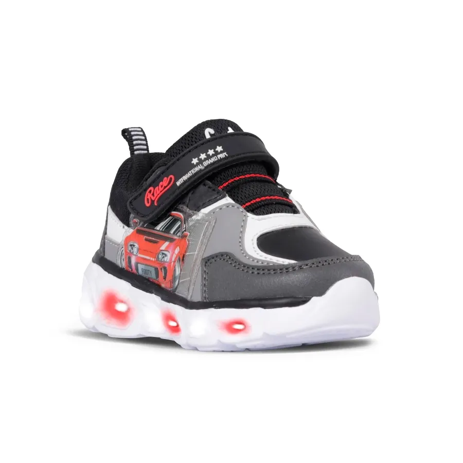 Imagen 1 de 5 de Zapatillas Footy Mini Cars Race-NEGRO/ROJO