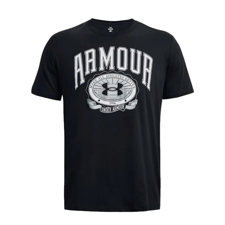 Imagen 0 de 6 de Remera Under Armour Collegiate Crest-NEGRO/BLANCO