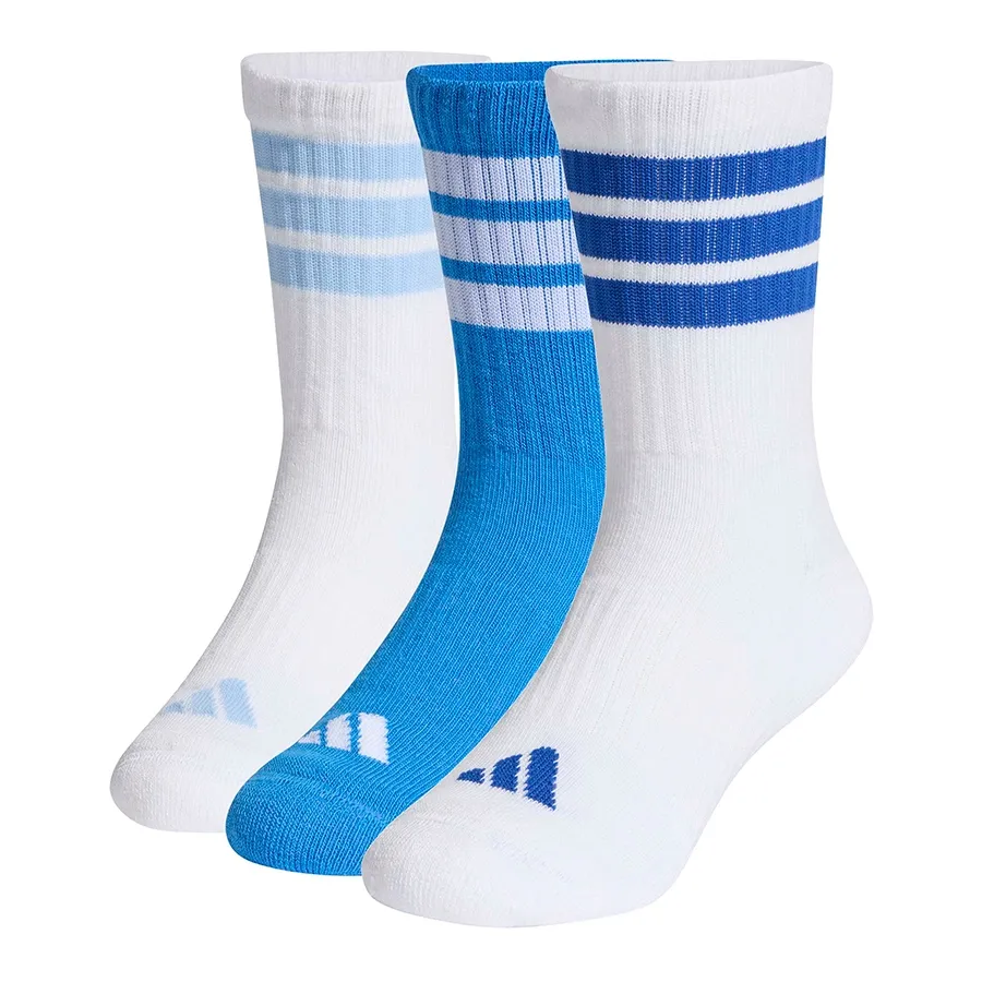 Imagen 0 de 4 de Medias adidas 3S Crw 3P-BLANCO/CELESTE