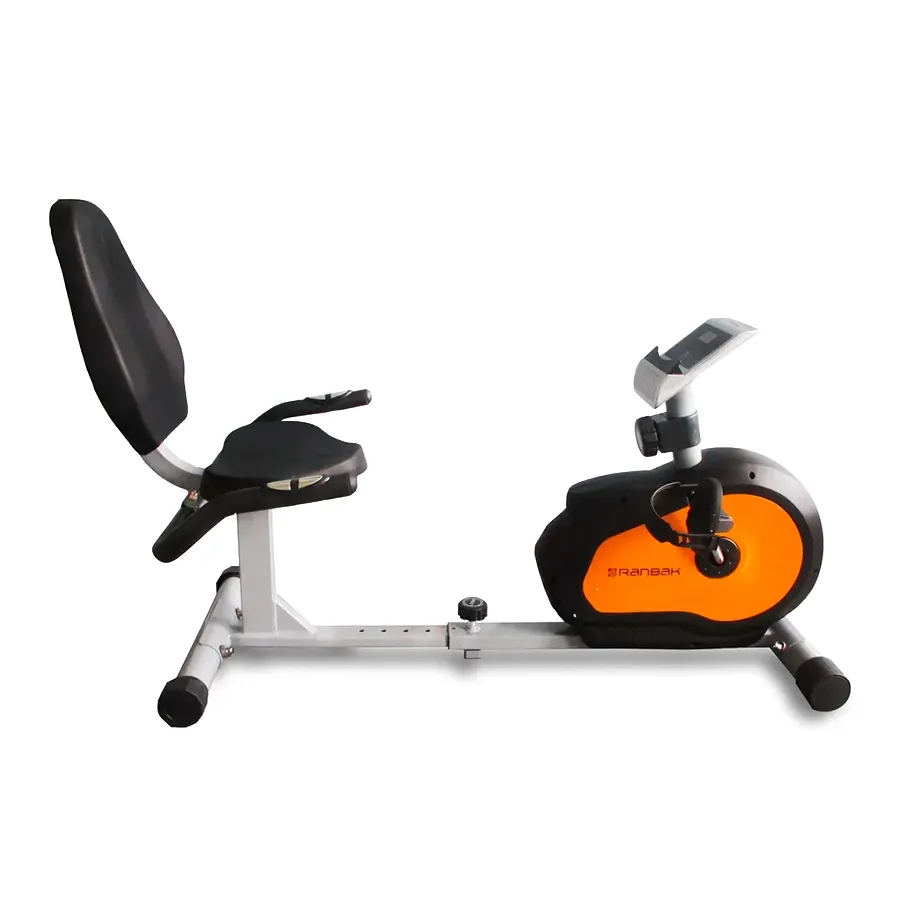Imagen 1 de 4 de Bicicleta Fija Ranbak Recumbent Magnetico 201-GRIS/NARANJA