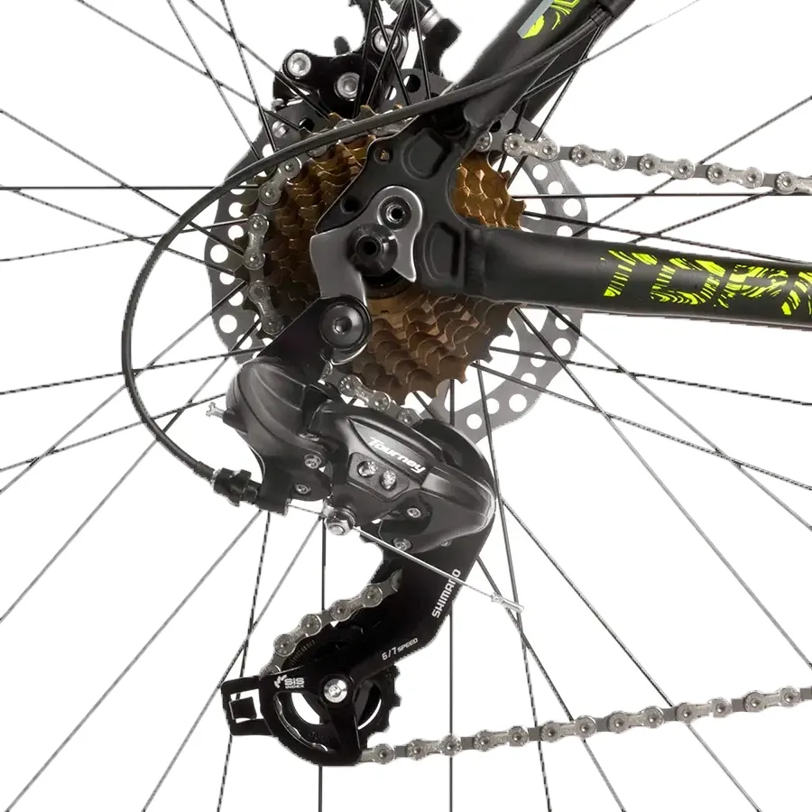 Imagen 5 de 7 de Bicicleta Mtb TopMega Sunshine R29 21 V F. Disco-NEGRO/AMARILLO