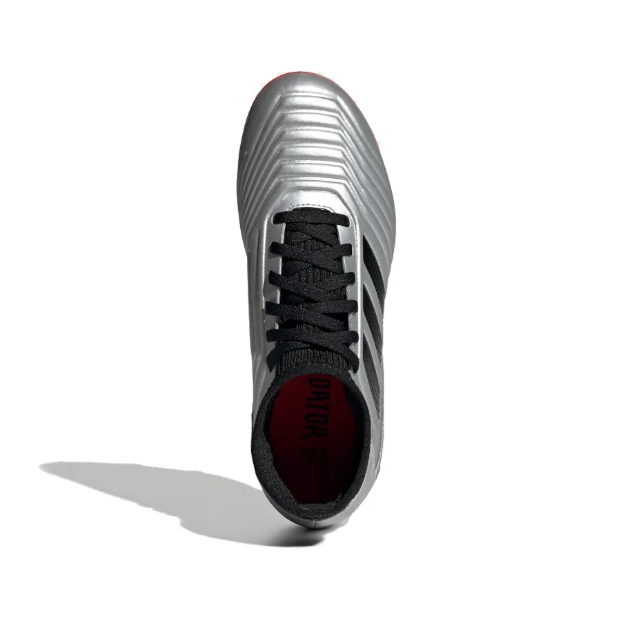 Imagen 1 de 6 de Botines adidas Predator 19.3 FG J-PLATA/NEGRO/ROJO