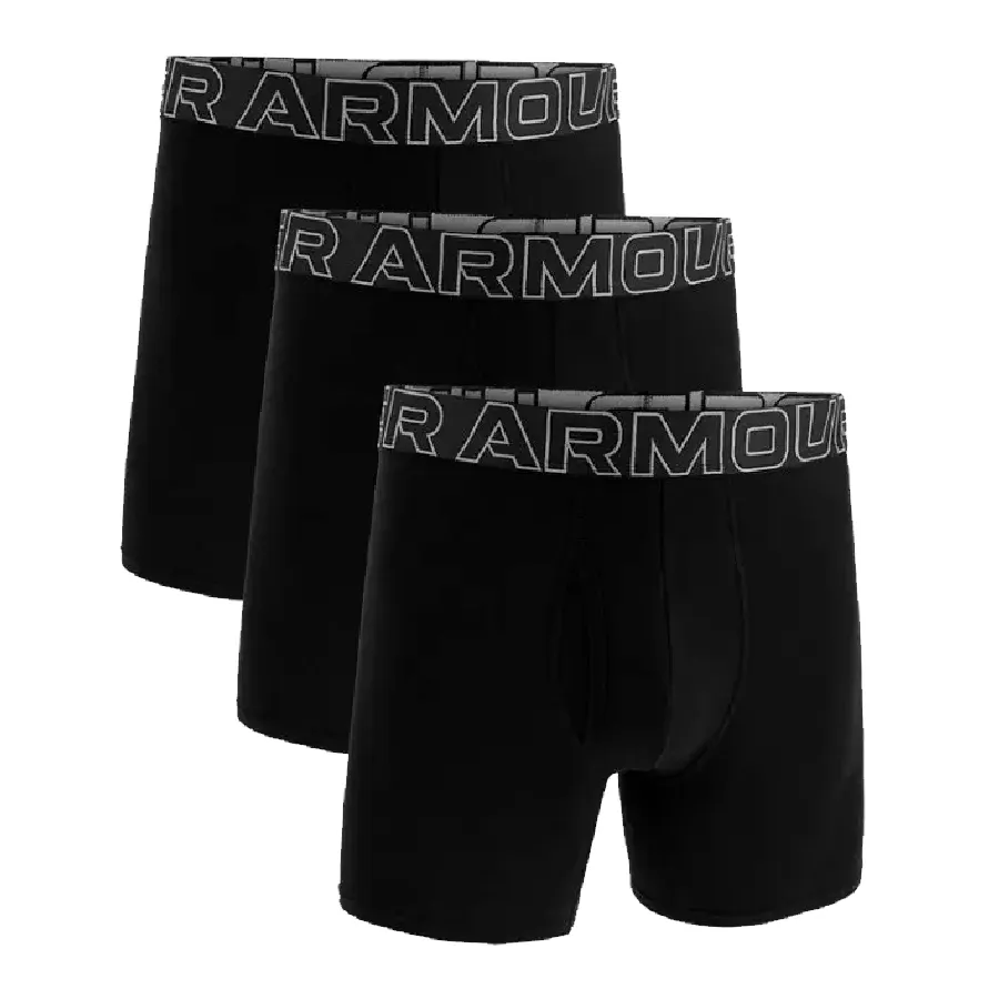 Imagen 2 de 3 de Under Armour Boxers Performance Cotton - Paquete de 3-NEGRO