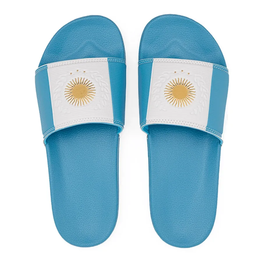 Imagen 0 de 4 de Ojotas Bagunza Argentina Retro Titular-CELESTE/BLANCO