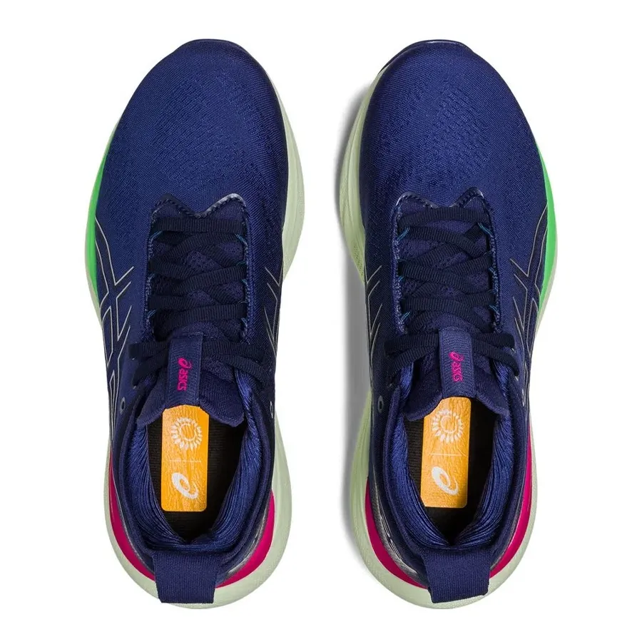 Imagen 3 de 5 de Zapatillas Asics Gel Nimbus 25-MARINO/VERDE/ROSA