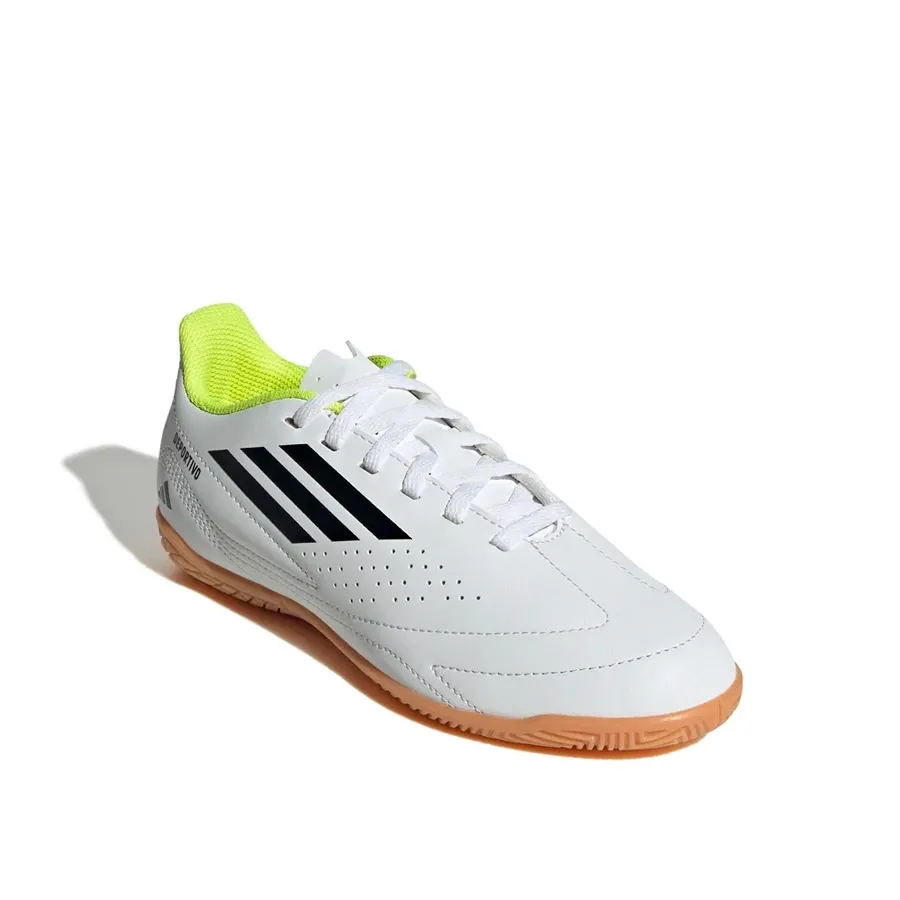 Imagen 1 de 7 de Botines adidas Deportivo III In-BLANCO/NEGRO/AMARILLO