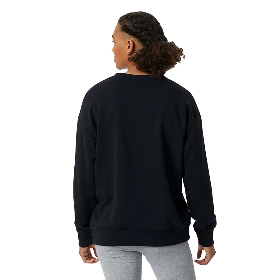 Imagen 2 de 4 de Buzo New Balance Essentials Celebrate Fleece Crew-NEGRO/BLANCO