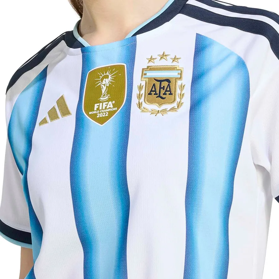 Imagen 4 de 6 de Camiseta adidas Titular Selección Argentina 26-BLANCO/NEGRO/CELESTE