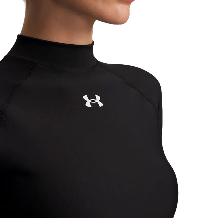 Imagen 2 de 3 de Remera Under Armour Heatgear Crop Mock Ls-NEGRO
