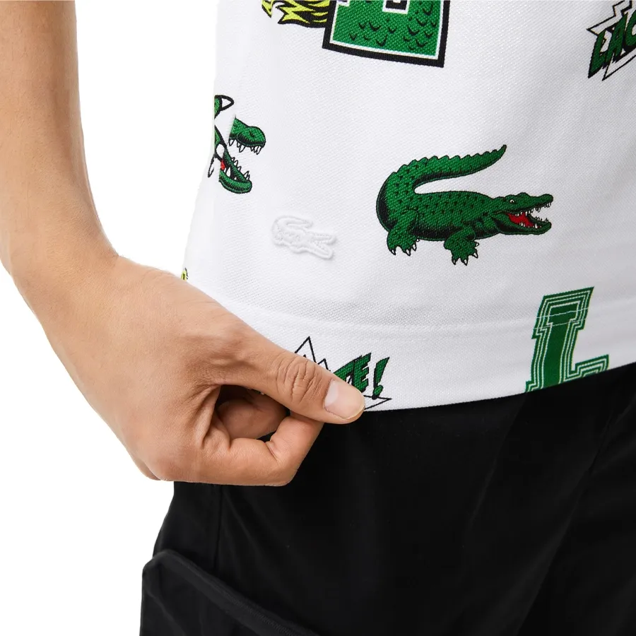Imagen 4 de 5 de Remera Lacoste Holiday Con Estampado-BLANCO/VERDE