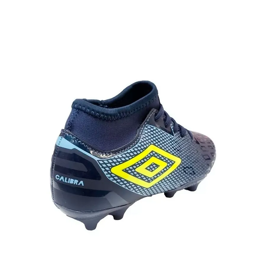 Imagen 2 de 5 de Botines Umbro U Cpo Calibra II Jr-MARINO/AZUL/LIMA