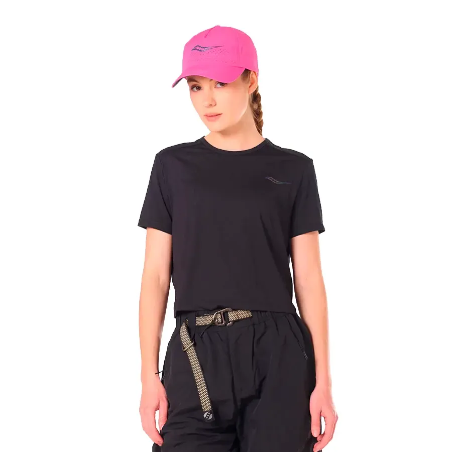 Imagen 0 de 5 de Remera Saucony Stopwatch Crop Tee-NEGRO