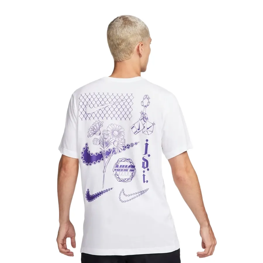 Imagen 1 de 4 de Remera Nike Dri-Fit 3-BLANCO/VIOLETA