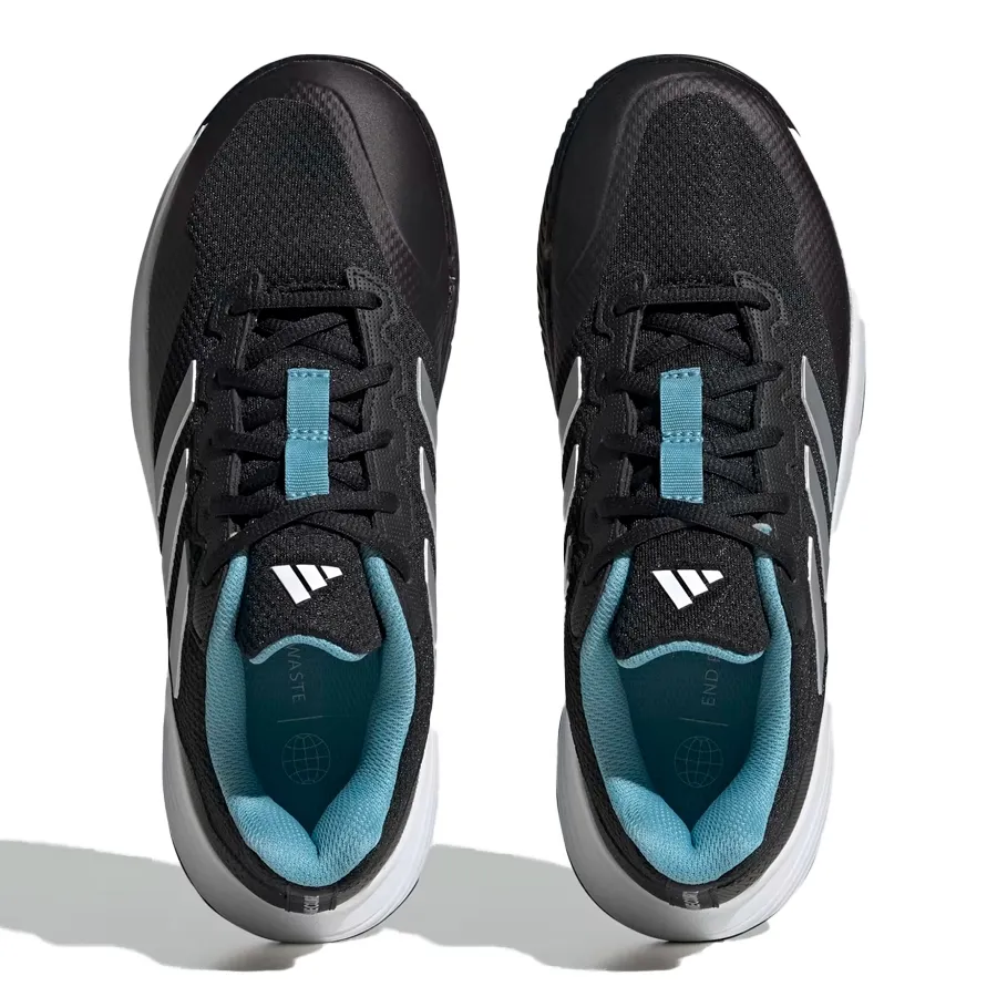 Imagen 2 de 6 de Zapatillas adidas Gamecourt 2-NEGRO/PLATA/CELESTE