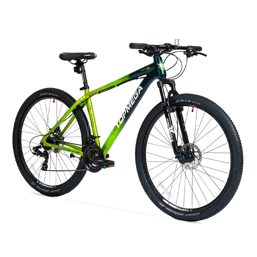 Imagen 1 de 9 de TopMega Mountain Bike Sunshine Aluminio R29 21vel-VERDE/LIMA