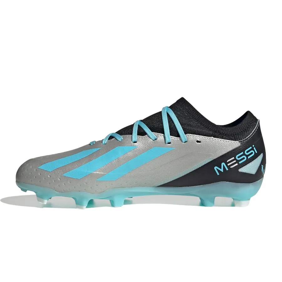Imagen 3 de 8 de Botines adidas X Crazyfast Messi 3-PLATA/CELESTE/NEGRO