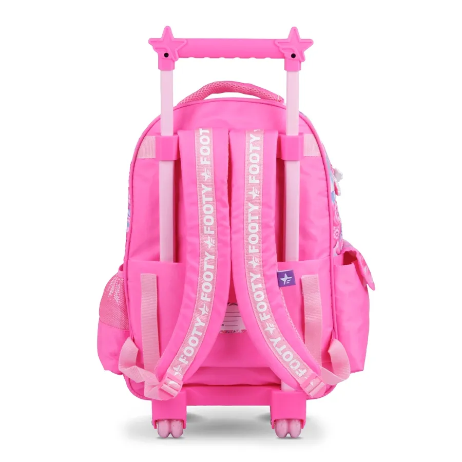 Imagen 2 de 7 de Mochila Footy C/Carro Capybag 18"-ROSA/MARRON