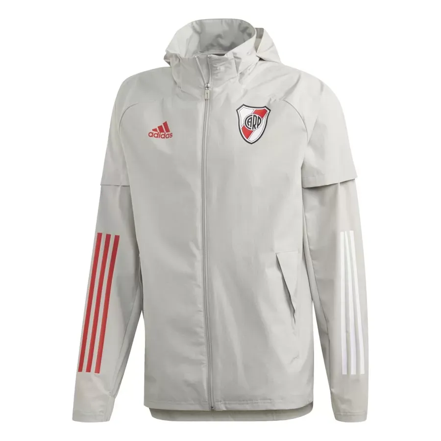 Imagen 5 de 7 de Campera adidas River Plate Aw Jkt-GRIS/ROJO