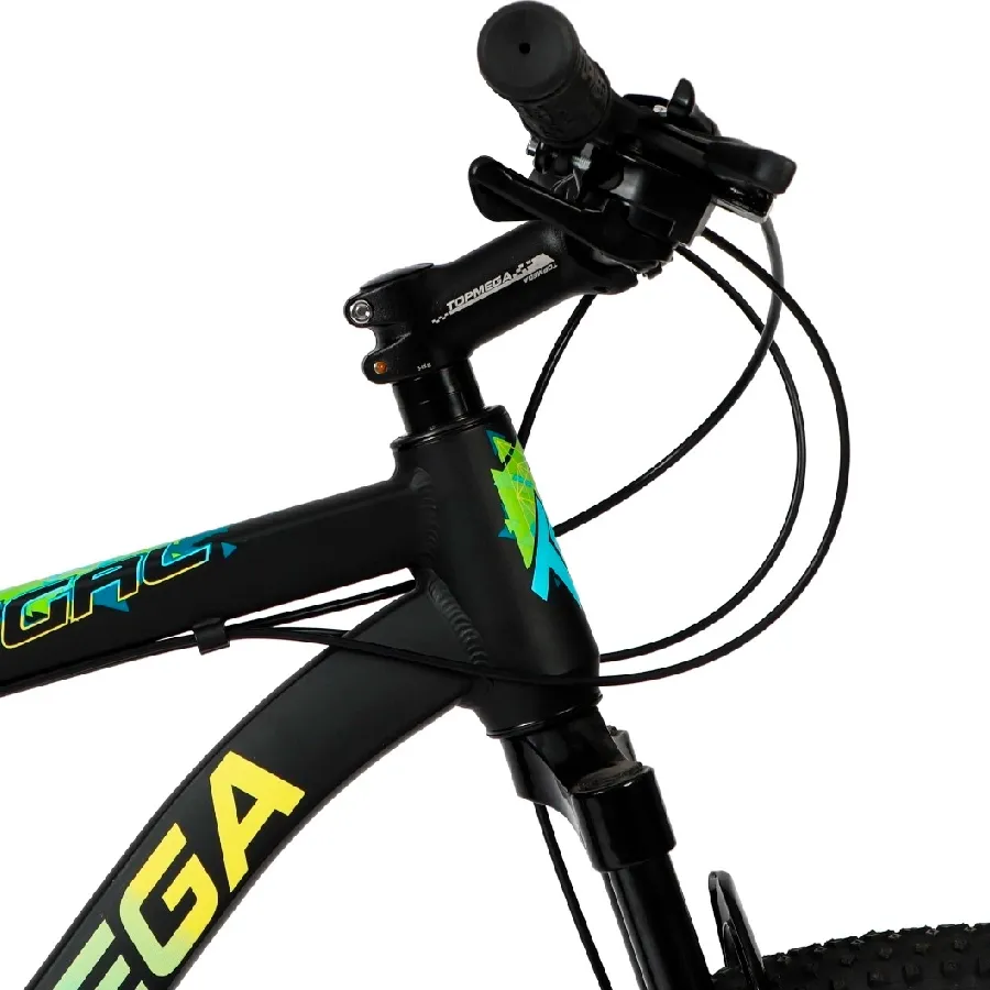 Imagen 2 de 8 de TopMega Mountain Bike Regal Aluminio R29 21vel-NEGRO/VERDE/CELESTE/AMARILLO