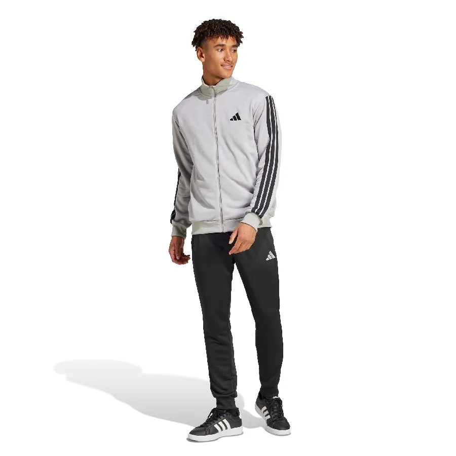 Imagen 0 de 5 de Conjunto adidas Básico 3 Stripes-GRIS/NEGRO