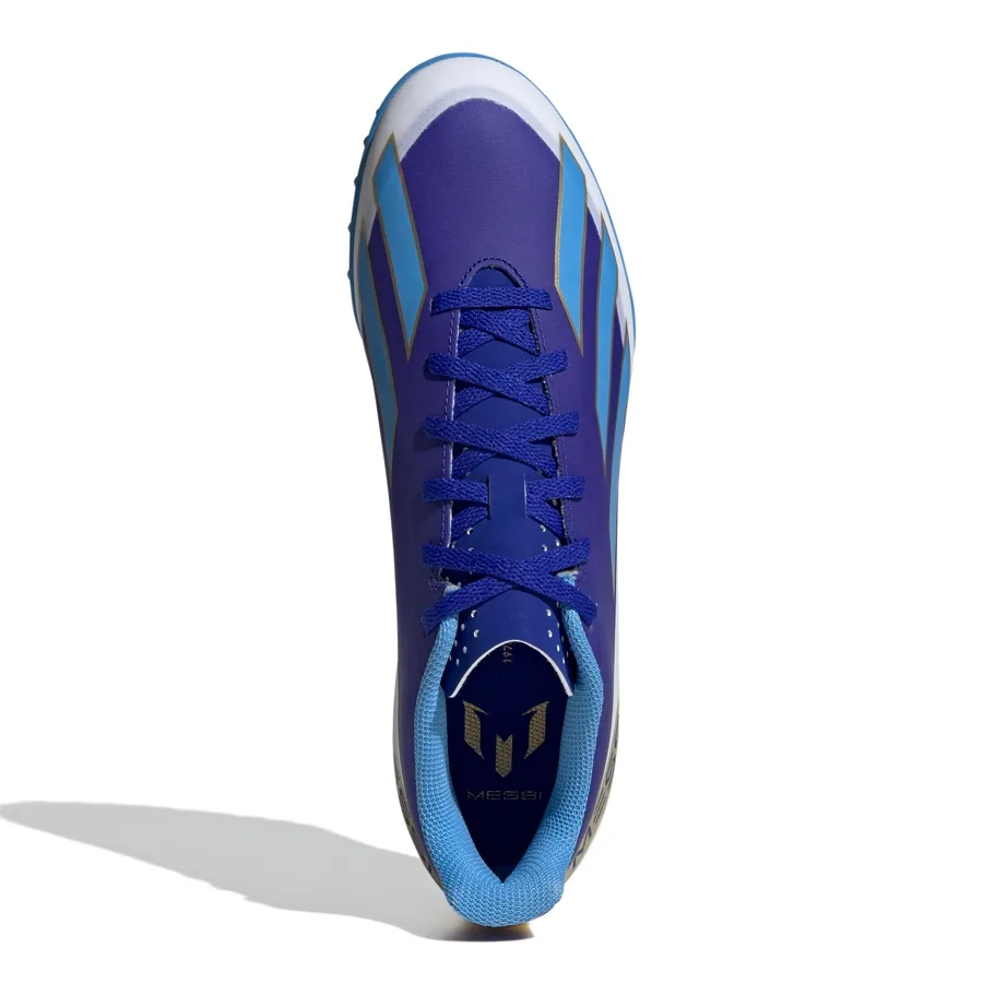 Imagen 3 de 7 de Botines adidas X Crazyfast Club Tf-AZUL/CELESTE/DORADO