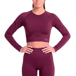 Top Kamp Kalma Crop Manga Larga Seamless