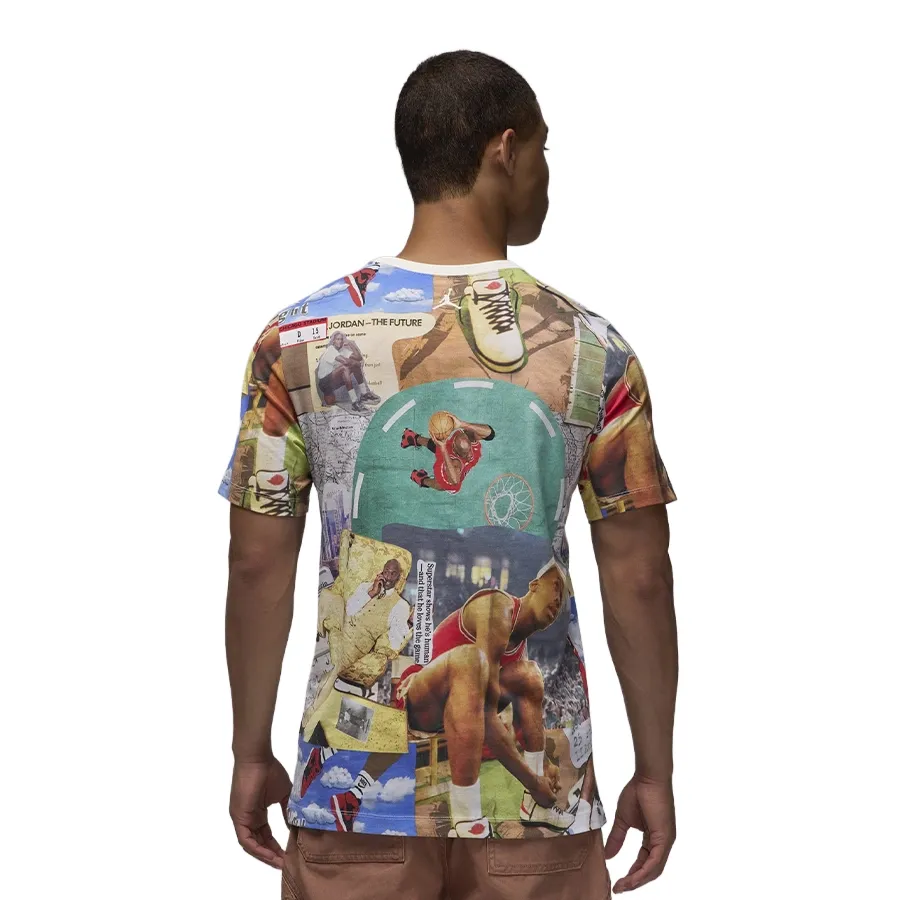 Imagen 1 de 4 de Remera Nike Camiseta Jordan Flight Essential Crew-MULTICOLOR