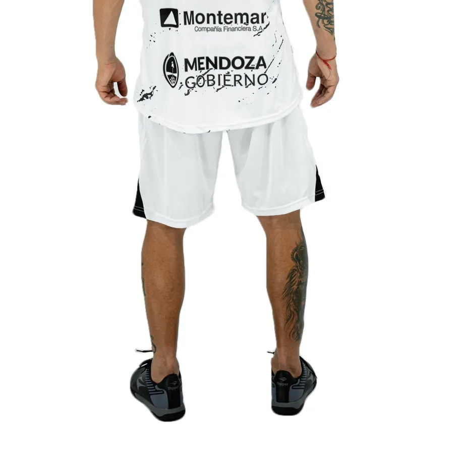 Imagen 1 de 5 de Shorts Mitre Alternativo Gimnasia y Esgrima-BLANCO/NEGRO
