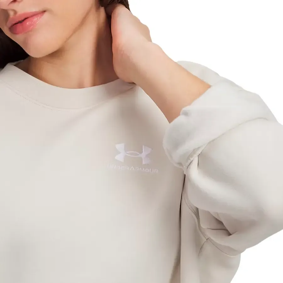 Imagen 2 de 3 de Buzo Under Armour Icon Fleece Crew-BLANCO