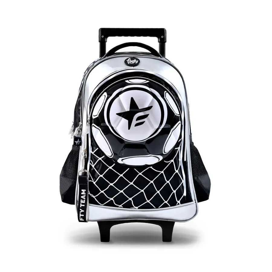 Imagen 0 de 2 de Mochila Footy C/Carro 18" Futbol-NEGRO/PLATA/BLANCO