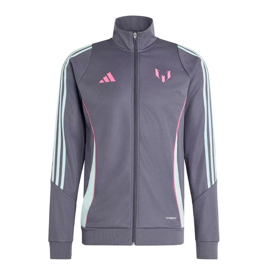 Imagen 2 de 5 de Campera adidas Messi-GRIS/CELESTE/ROSA