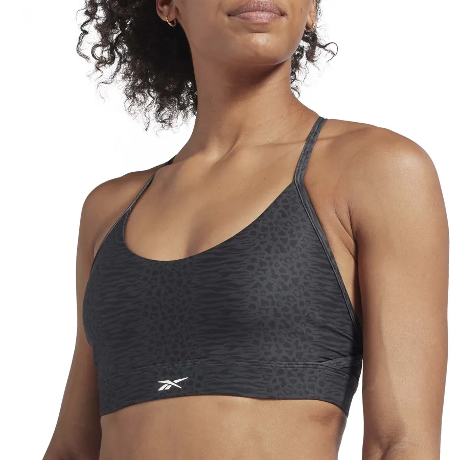 Imagen 2 de 6 de Top Reebok Lux Strappy Bra Aop Ms-NEGRO