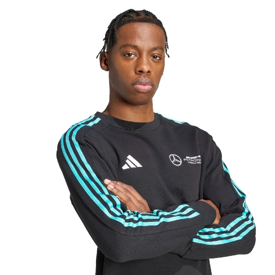 Imagen 3 de 5 de Buzo adidas ADN Mercedes-NEGRO/AQUA/BLANCO