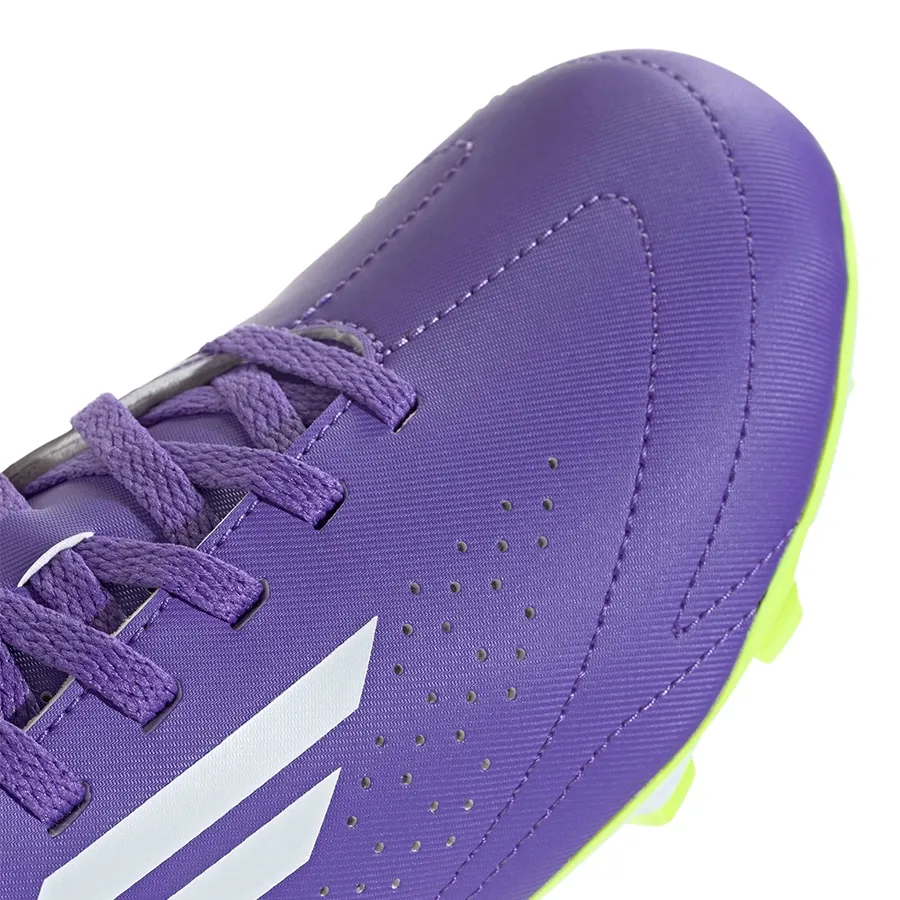 Imagen 5 de 7 de Botines adidas Deportivo III Fg J-MORADO/AMARILLO FLUOR