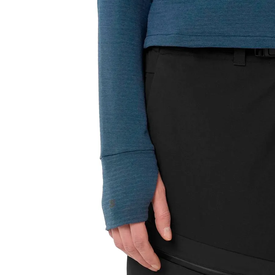 Imagen 3 de 4 de Remera Salomon Essential Lightwarm Cn-AZUL NOCHE