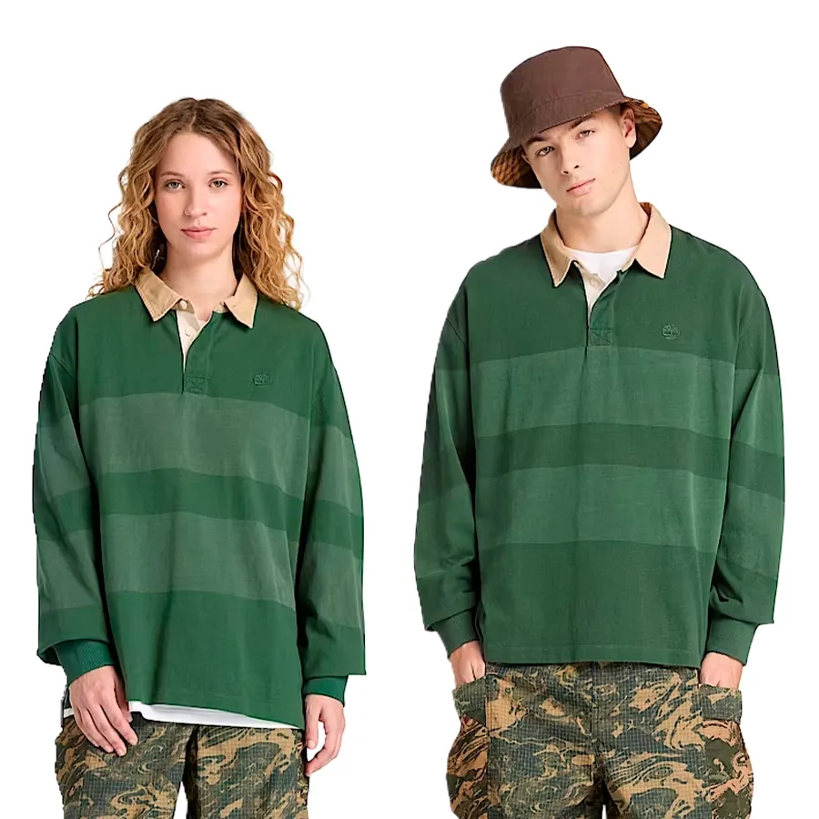 Imagen 1 de 5 de Sweater Timberland Striped Rugby Polo-VERDE