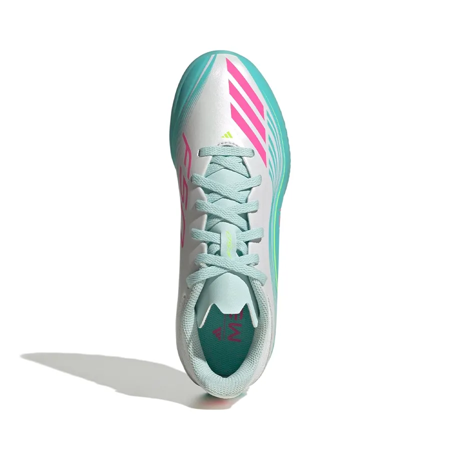 Imagen 3 de 7 de Botines adidas F50 Messi League Tf-BLANCO/TURQUESA/FUCSIA
