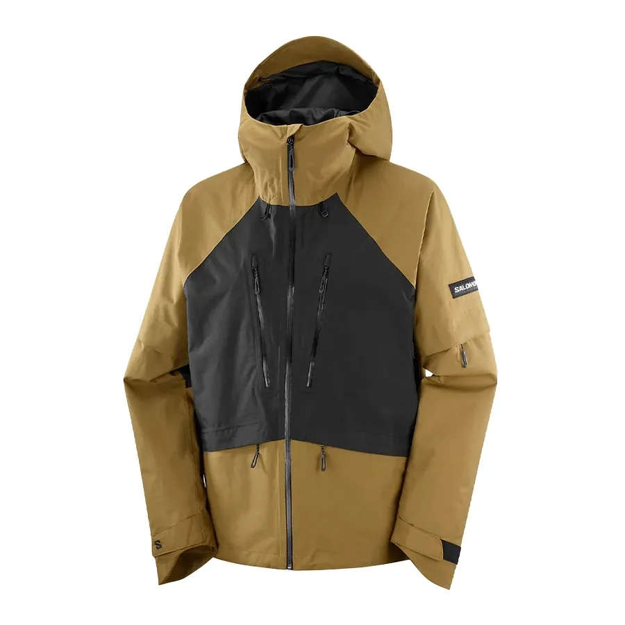 Imagen 2 de 5 de Campera Salomon Venom Full Zip Jacket-VERDE OLIVA/NEGRO