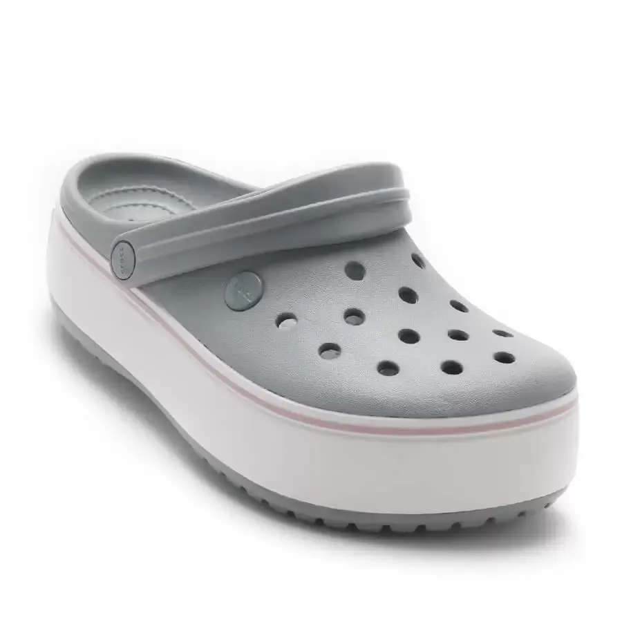Imagen 0 de 4 de Ojotas Crocs Crocband Platform Clog-GRIS/ROSA