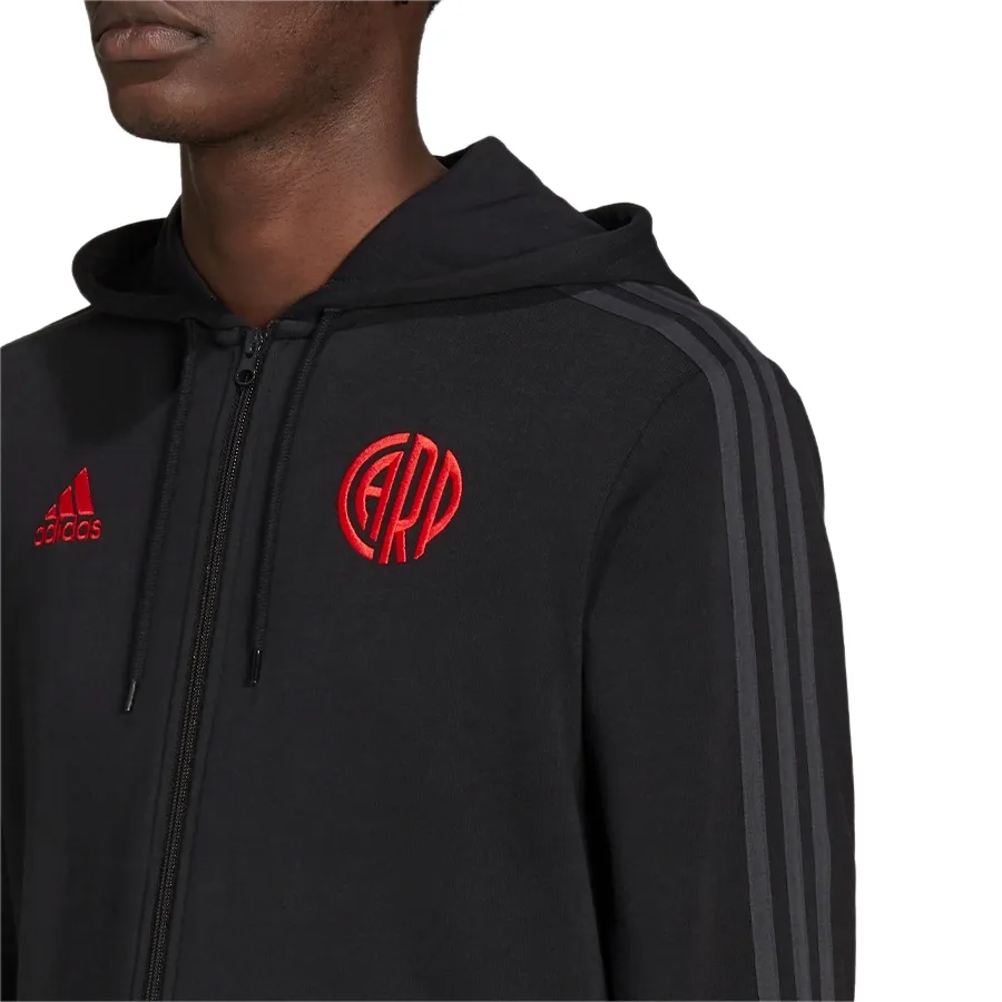 Imagen 3 de 4 de Buzo Con Capucha adidas River Plate-NEGRO/ROJO