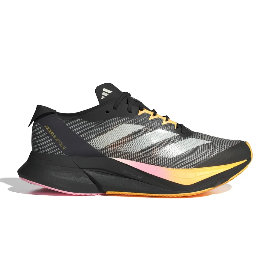 Imagen 1 de 9 de Zapatillas adidas Adizero Boston 12-NEGRO/GRAFITO/AMARILLO