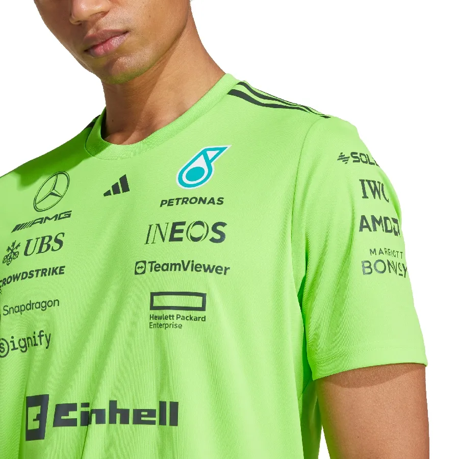 Imagen 3 de 5 de Camiseta adidas Set-Up Mercedes - AMG Petronas F1 Team-VERDE FLUOR