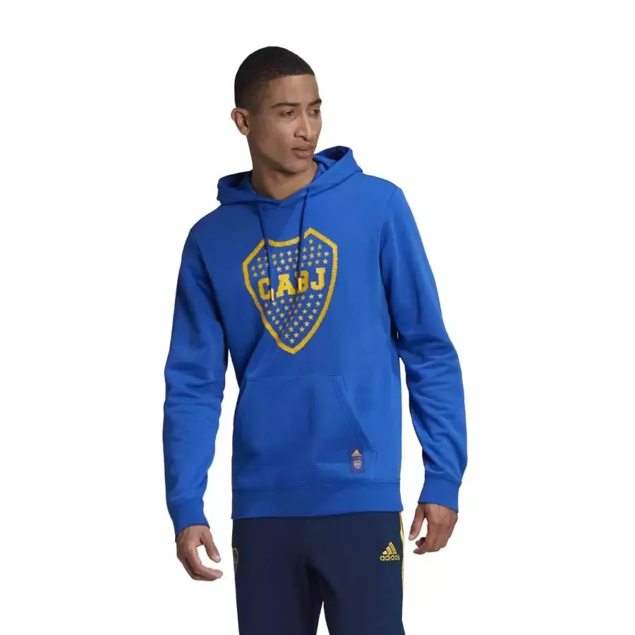 Imagen 2 de 4 de Buzo Con Capucha adidas Boca Juniors-AZUL