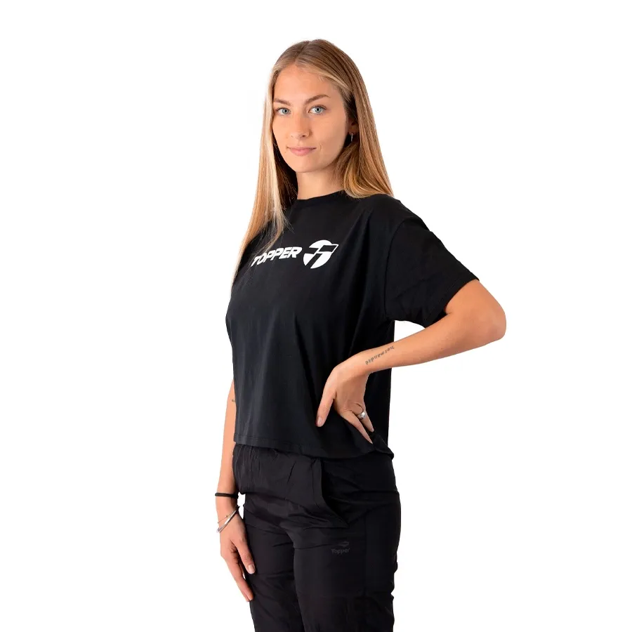 Imagen 3 de 7 de Remera Topper Gtw Loose Brand-NEGRO
