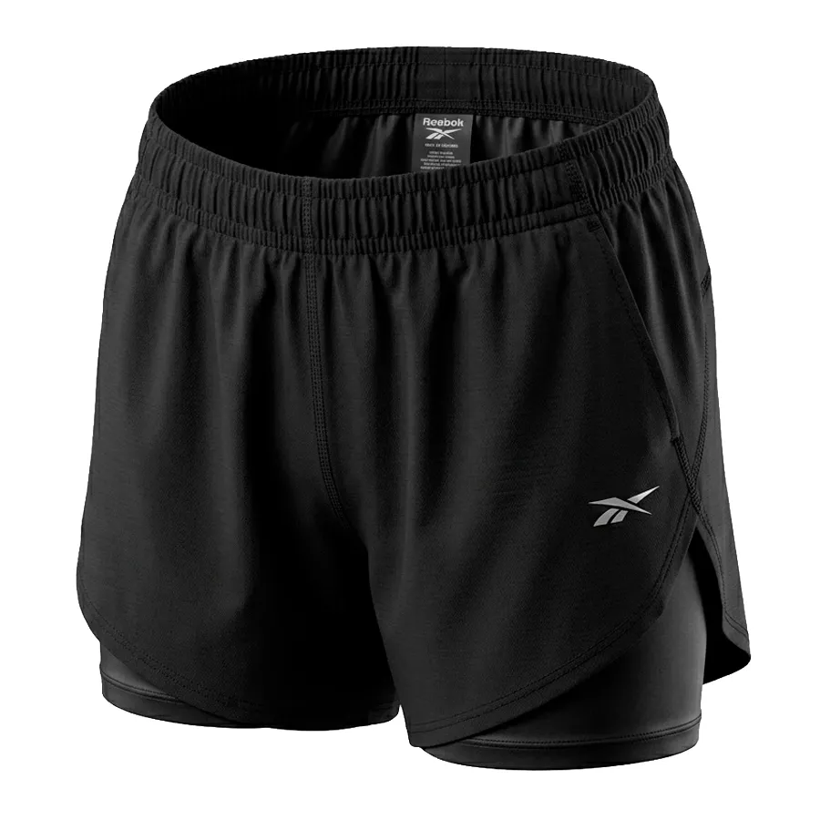 Imagen 3 de 4 de Short Reebok 2 en 1-NEGRO
