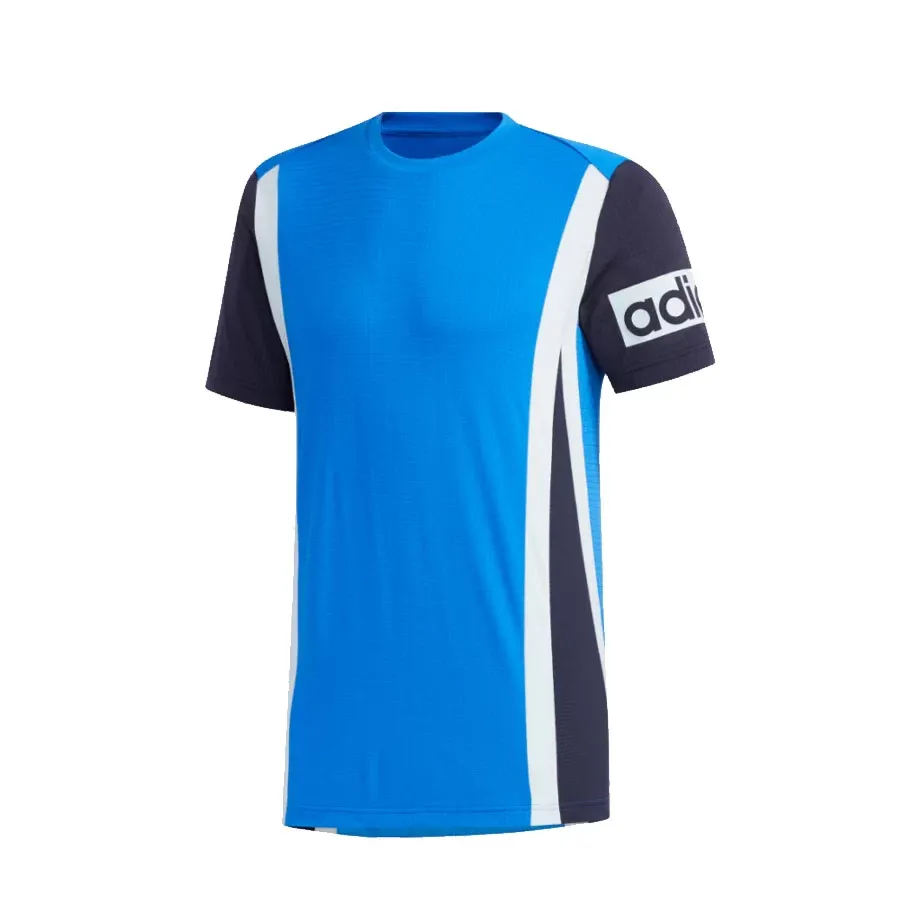 Imagen 3 de 5 de Remera adidas Aeroready colorblock-AZUL/MARINO/BLANCO