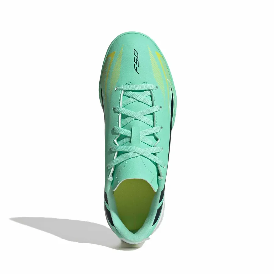 Imagen 3 de 7 de Botines Multitapón adidas F50 Hyperfast Club Tf-TURQUESA-NEGRO-AMARILLO-FLUOR