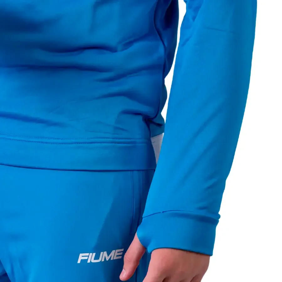 Imagen 3 de 5 de Buzo Fiume Sport Medio Cierre Competition Godoy Cruz 25-AZUL/BLANCO